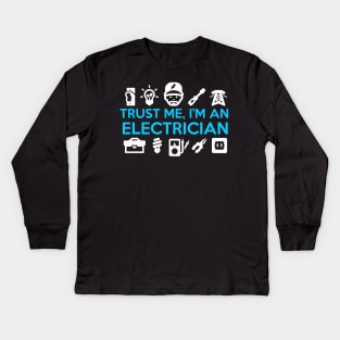 Electrician Kids Long Sleeve T-Shirt